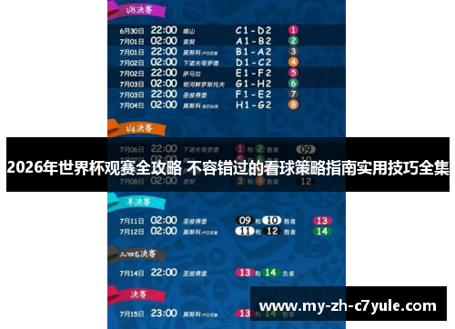 2026年世界杯观赛全攻略 不容错过的看球策略指南实用技巧全集